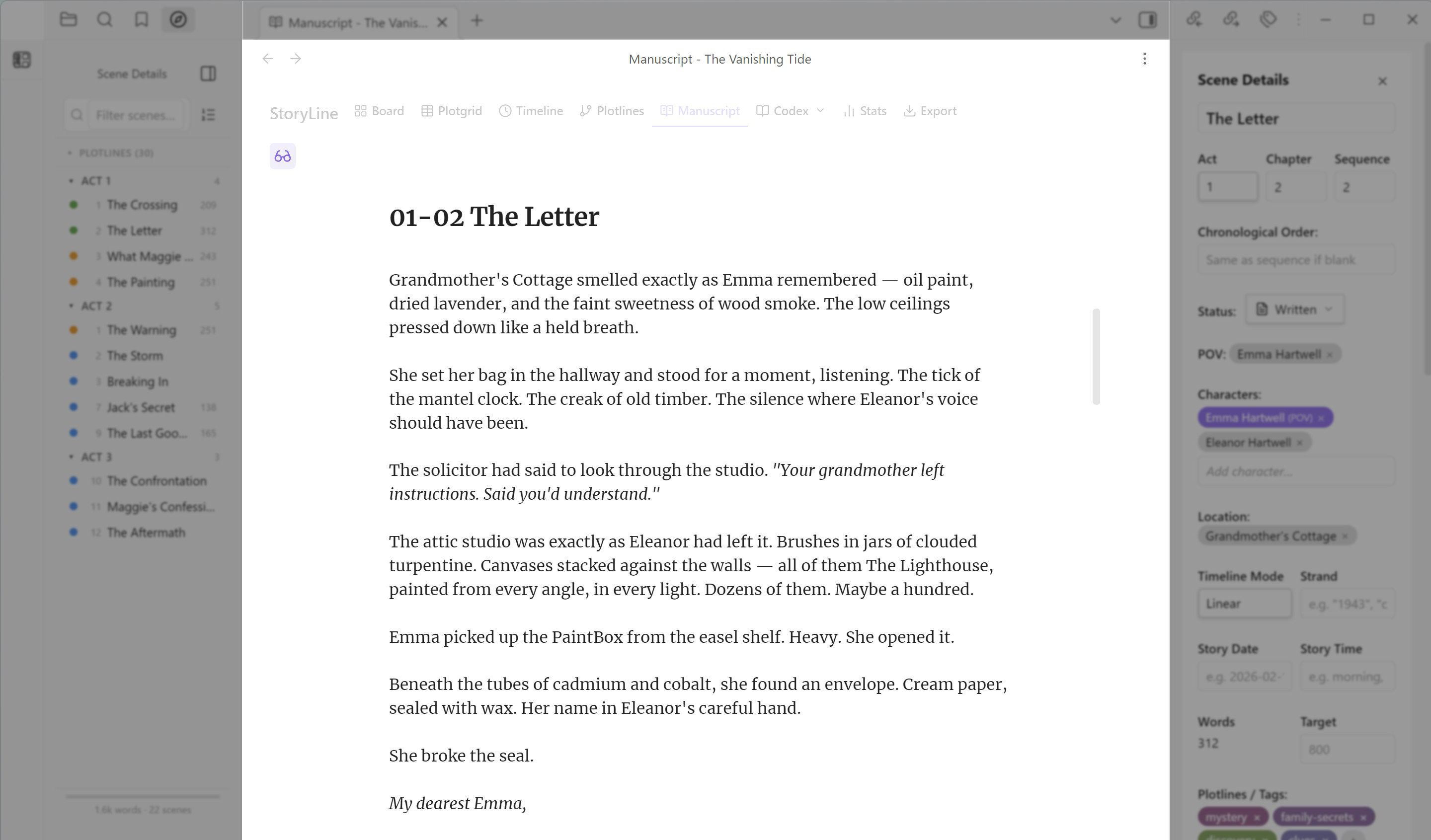 Manuscript View — Focus Mode